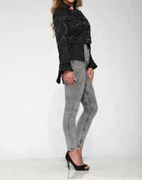Orchid Bloom - Brocade Ruffle Detail Jacket