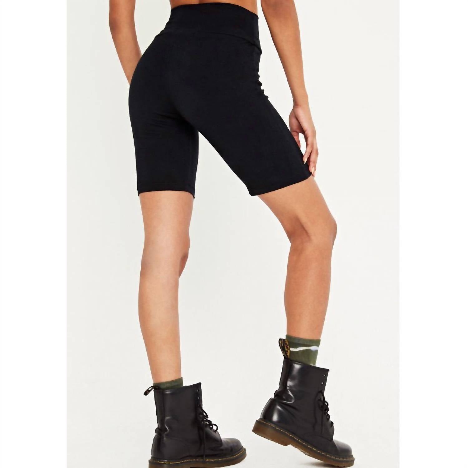 PROJECT SOCIAL T Bike Shorts in black - women's shorts - detail view