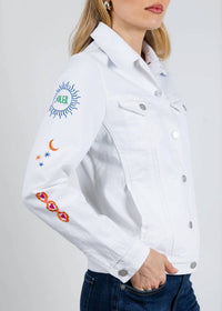 Tinta Style - Coralia Button Front Embroidered Jacket