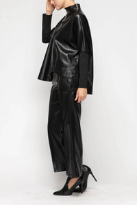 Ic Collection - Wave Edge Sleeve Top