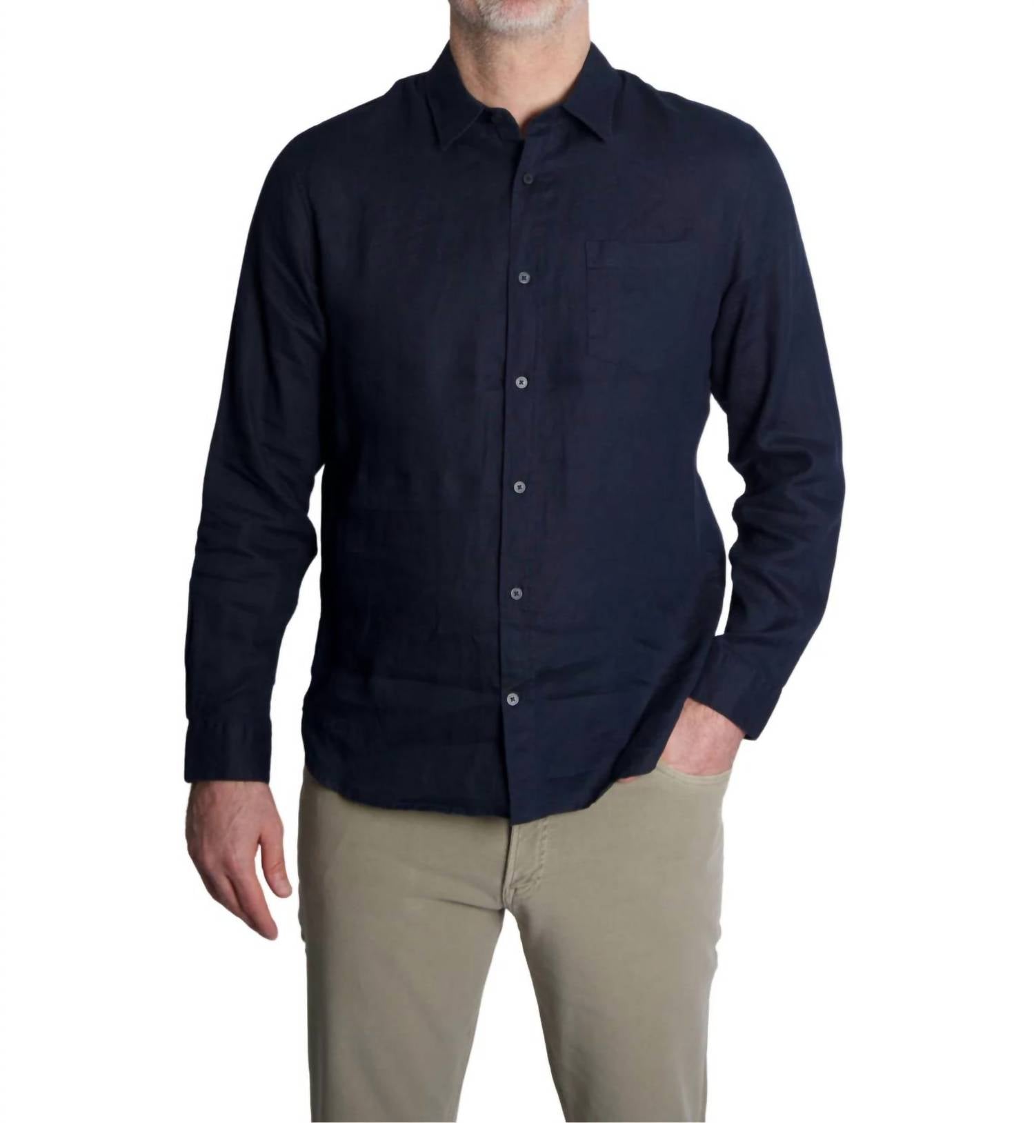 Vince - Linen Long Sleeve Top
