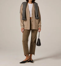 7Diamonds Rev Understated Structure Cardigan in hazelwood - women's cardigan