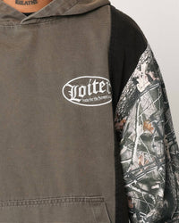 Loiter Splinter Camo Oversized Hoodie in brown - men's shirt - alternate view