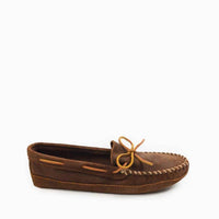 MINNETONKA Men's Double Bottom Softsole Moccasis Shoes in brown ruff - men's loafer
