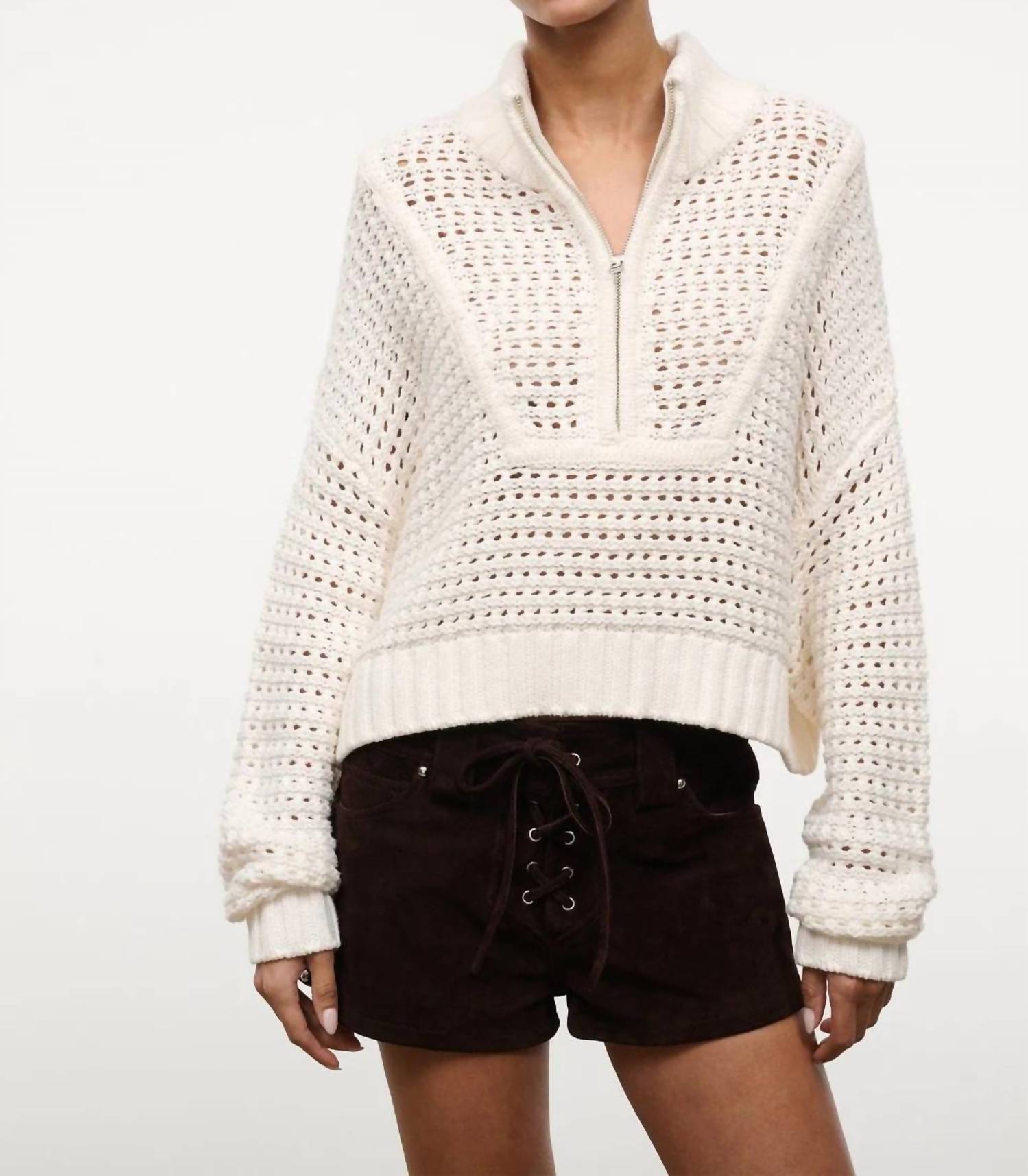 Staud - Cropped Hampton Sweater