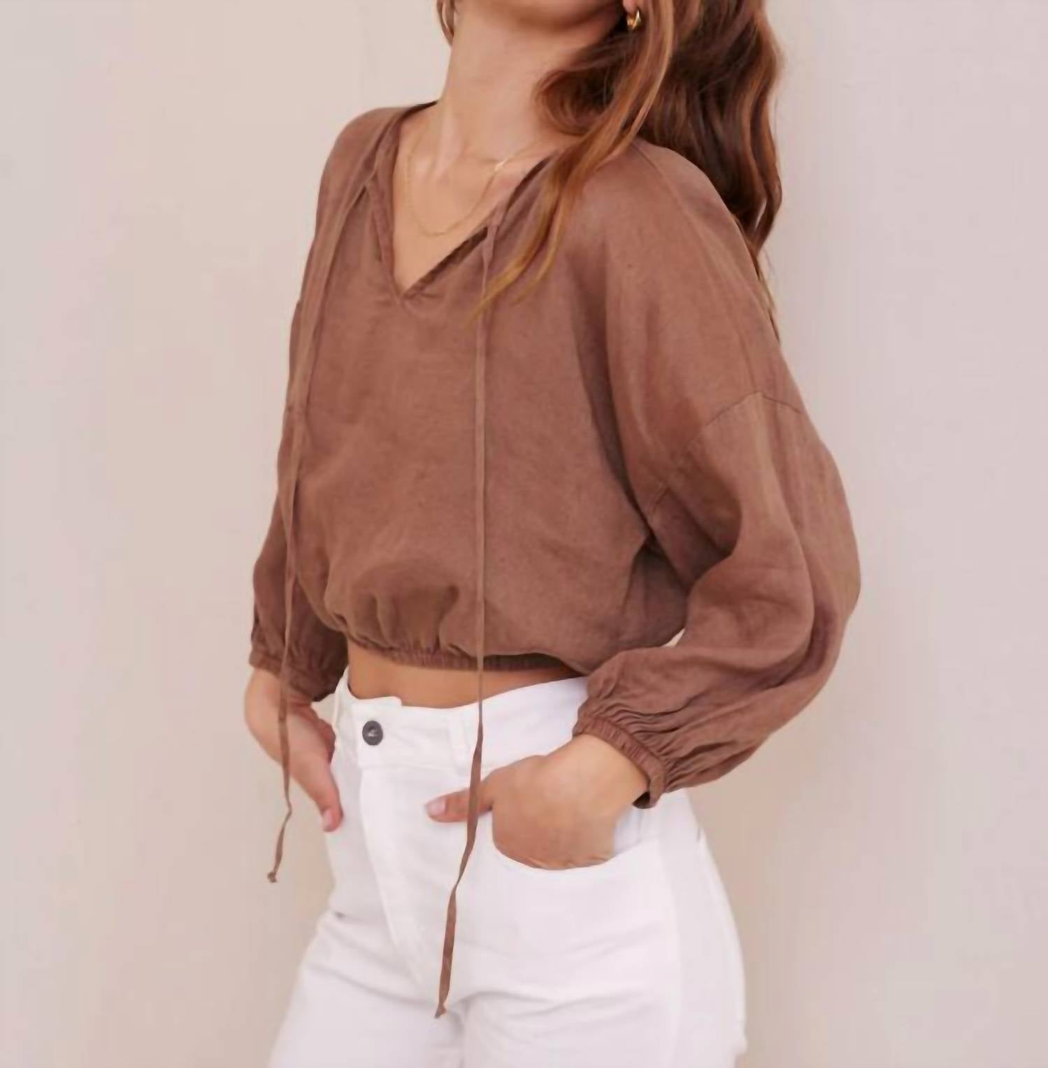 Bella Dahl - Linen Tie Front Top