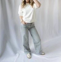 Flying Monkey - Montego Bay High Rise Wide Leg Jeans