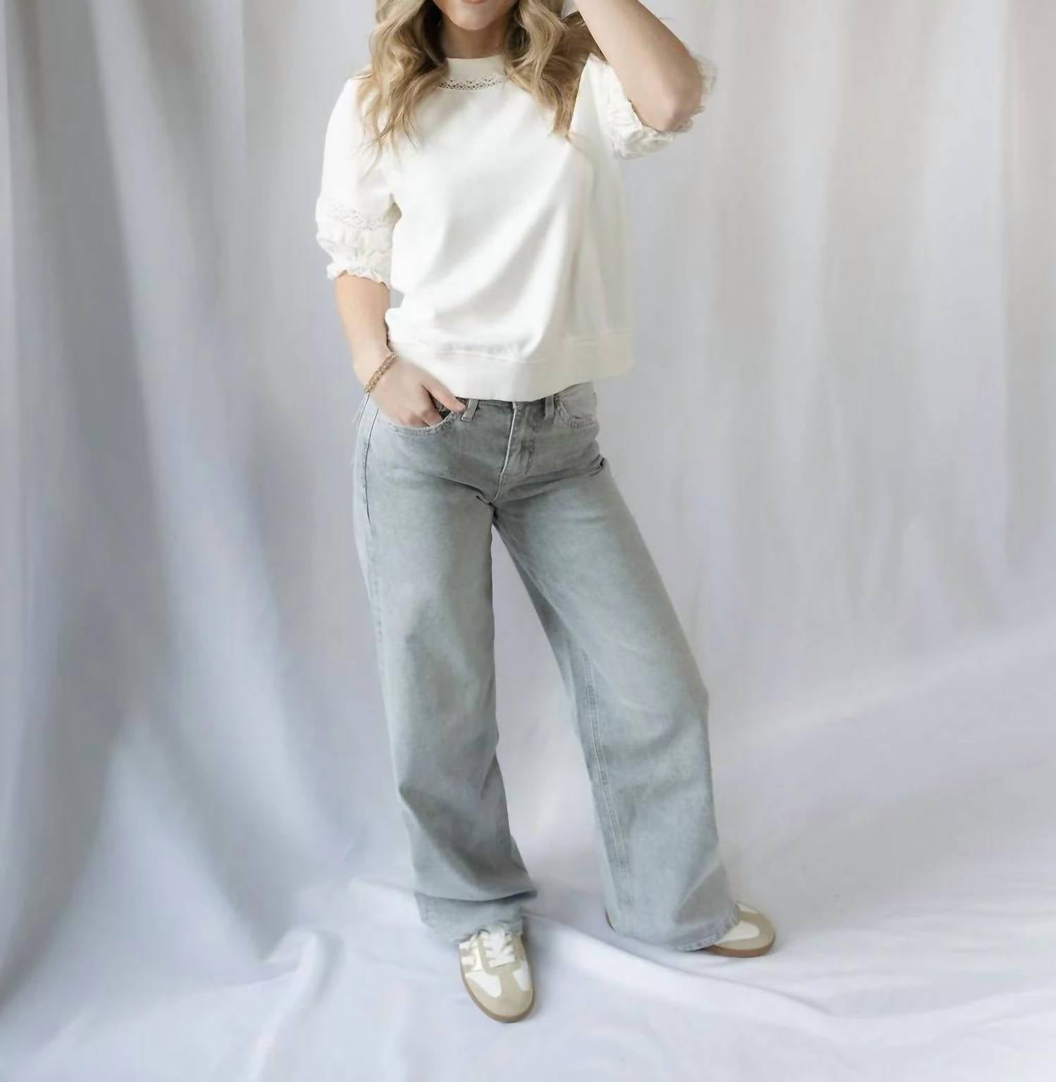 Flying Monkey - Montego Bay High Rise Wide Leg Jeans