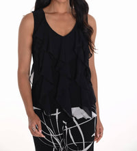 Frank Lyman - 251019 - Ruffle Front Sleeveless Top