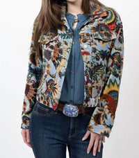 Ivy Jane - Print Velvet Jean Jacket