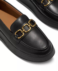 Fitflop - Women's F-mode Square-chain Leather Loafers