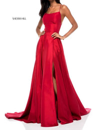 Sherri Hill - Women's Taffeta Lace Up Back Dress