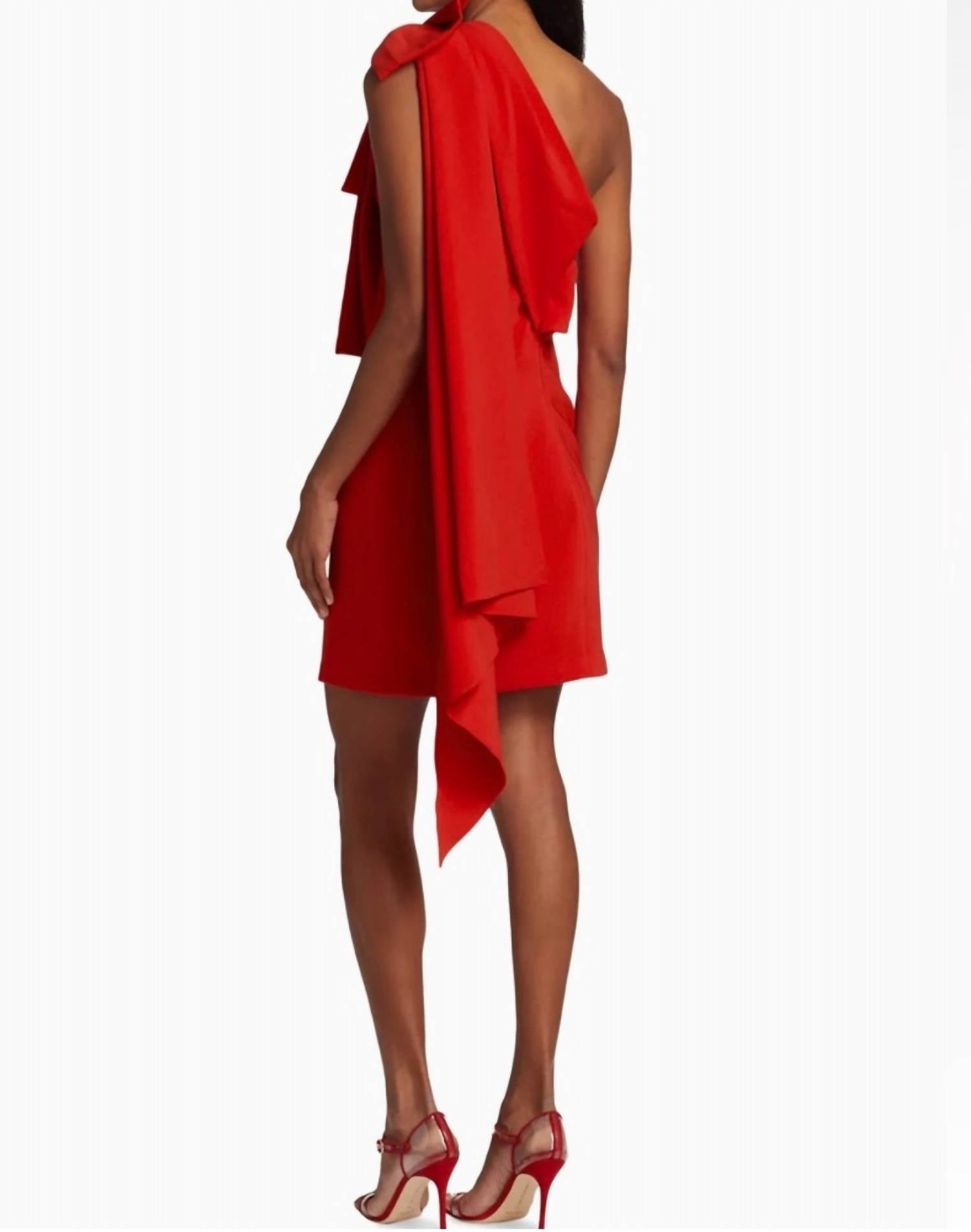 Sachin & Babi - Bella One Shoulder Bow Mini Dress