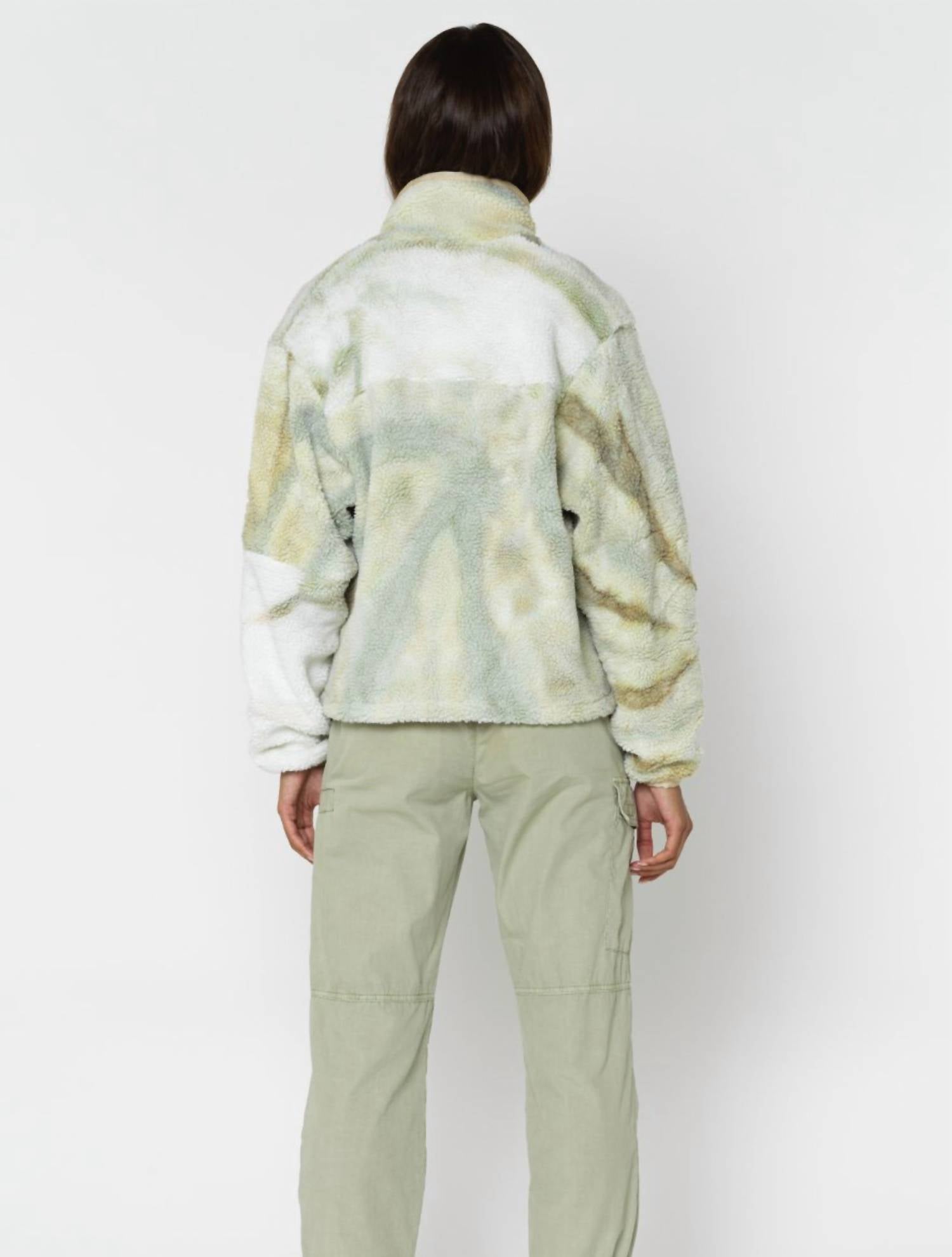 John Elliott - Patchwork Tie Dye Polar Fleece Zip Jacket