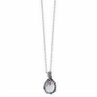 Zad - Women's Iridescent Glass Drop Necklace