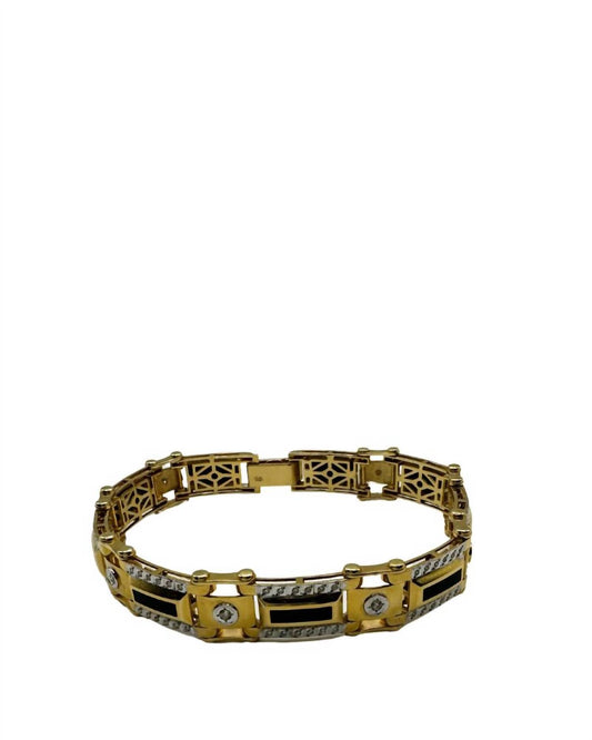 Milano Jewelry - Men's Accented Link Bracelet