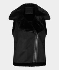 Esqualo - Gilet Fake Fur / Suedine