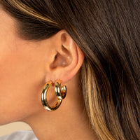 Bebe - Women's Chunky Hoops Earrings