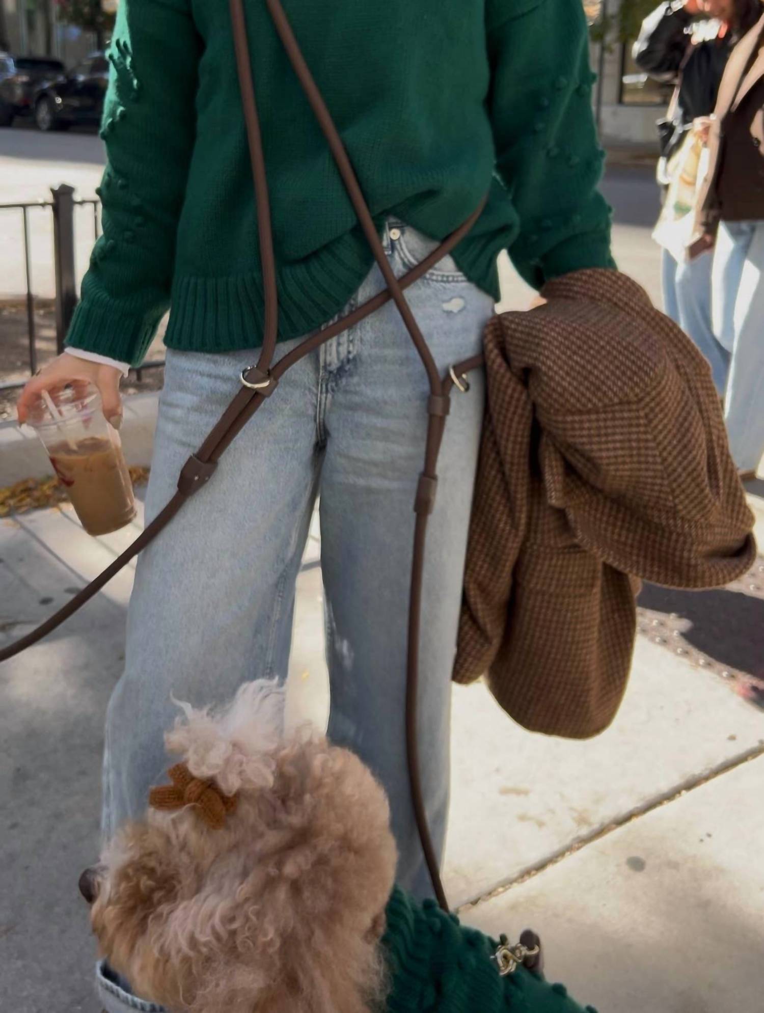 Gigi's USA Heart Knit Sweater in evergreen - women's sweater - detail view