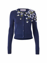 Carolina Herrera - Embroidered Threadwork Cardigan