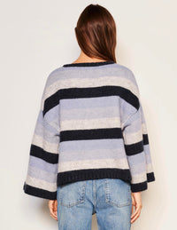 Sundry - CROPPED STRIPE SWEATER