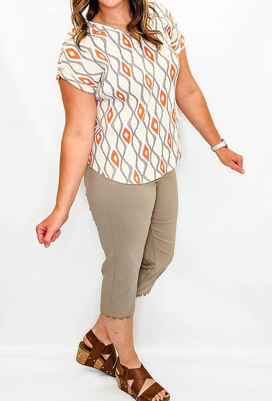 Multiples - Cuffed Short Sleeve Top