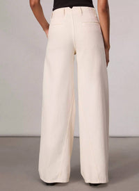 Rag & Bone Featherweight Tailored Wide Leg Sofie Jeans in sandstone - women's jeans - detail view