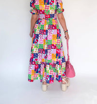 Karlie - Fruit Quilt Ric Rac Maxi Dress