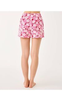 Lilly Pulitzer Elly Pajama Boxer in coconut dear heart - women's shorts - detail view