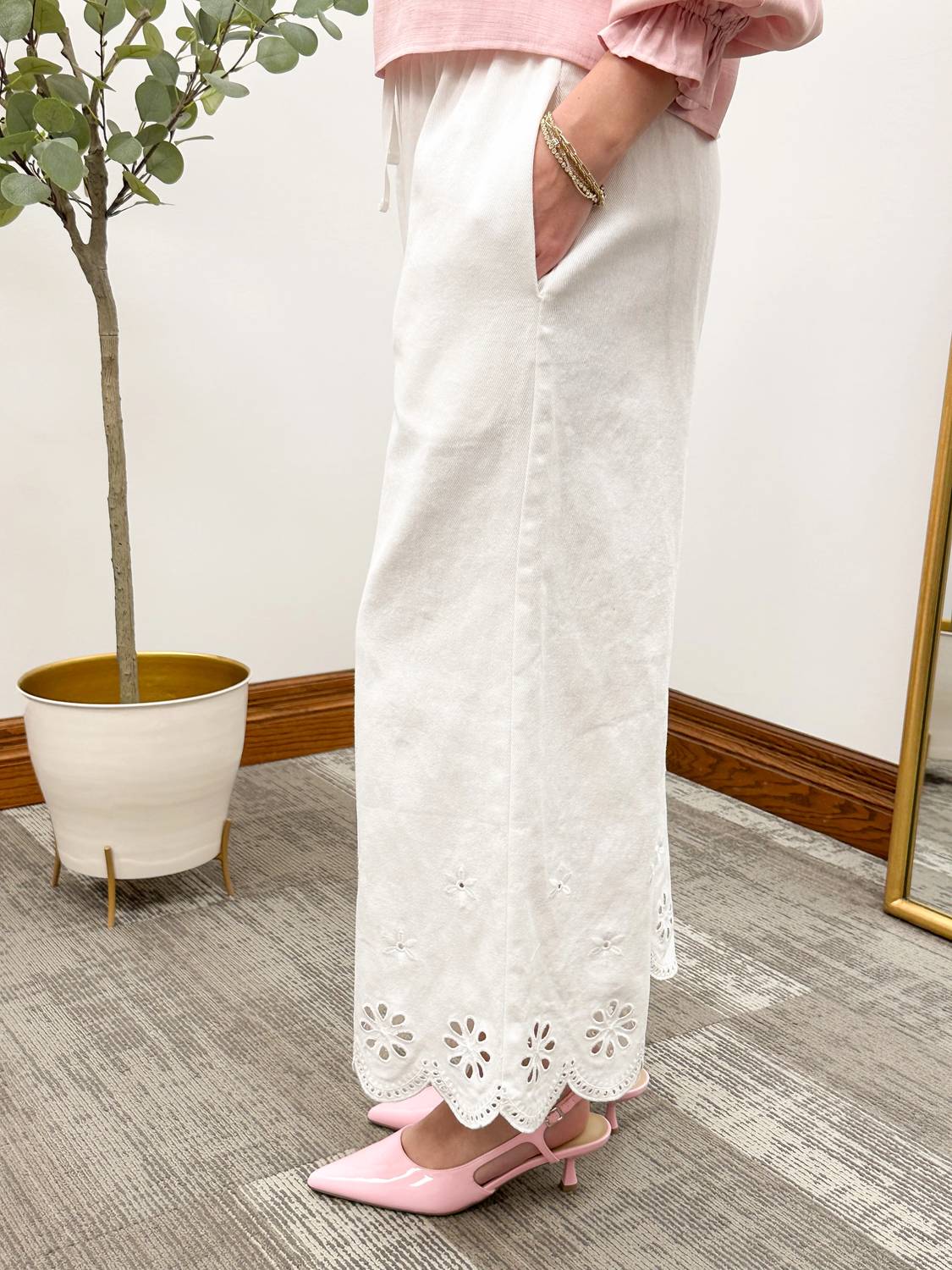 Hem & Thread - Wide Leg Culotte Pants