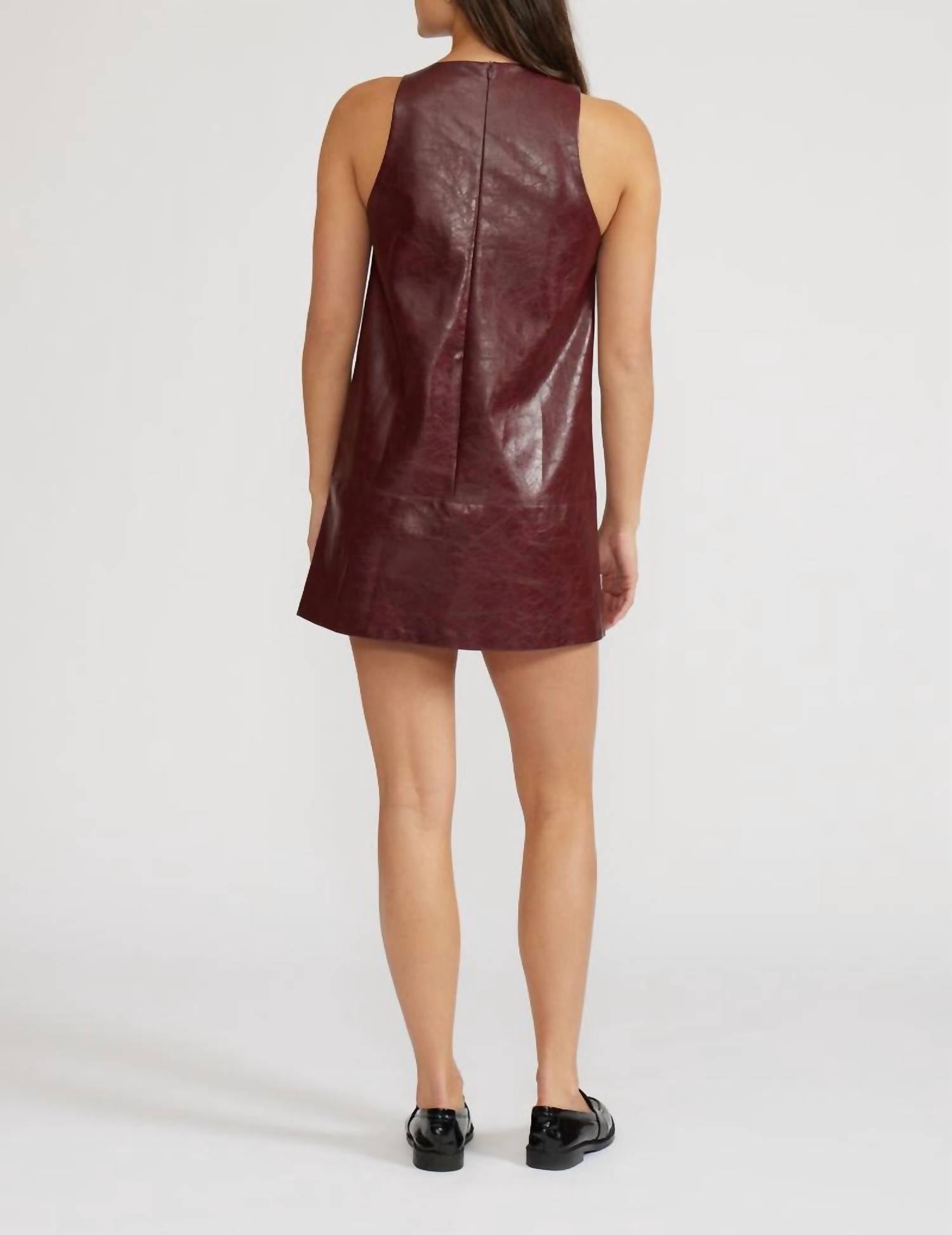 Lucy Paris - Onyx Faux Leather Dress