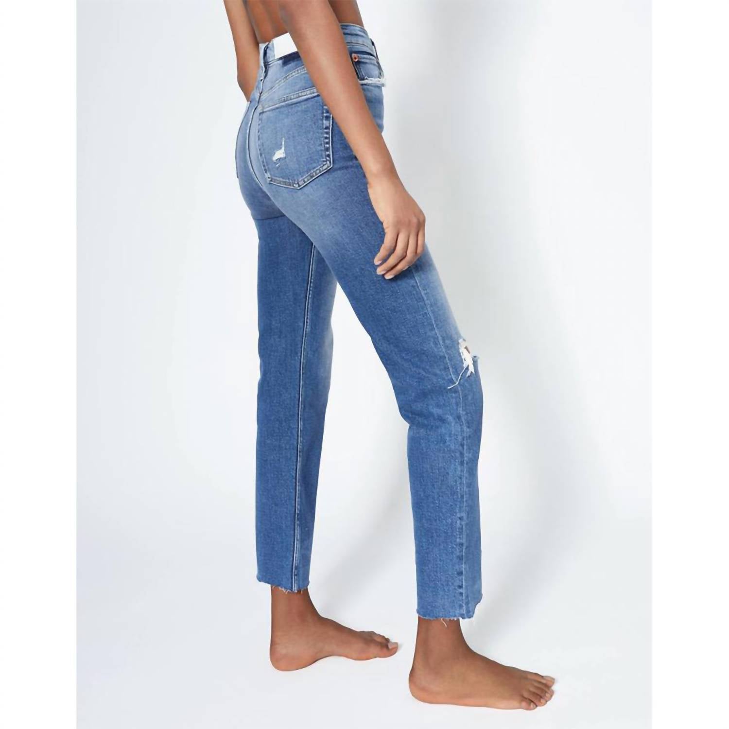 Re/Done - 70's Ultra High Rise Stove Pipe Straight Leg Jeans