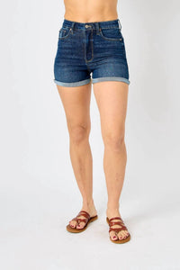 Judy Blue - High Rise Tummy Control Cuffed Shorts