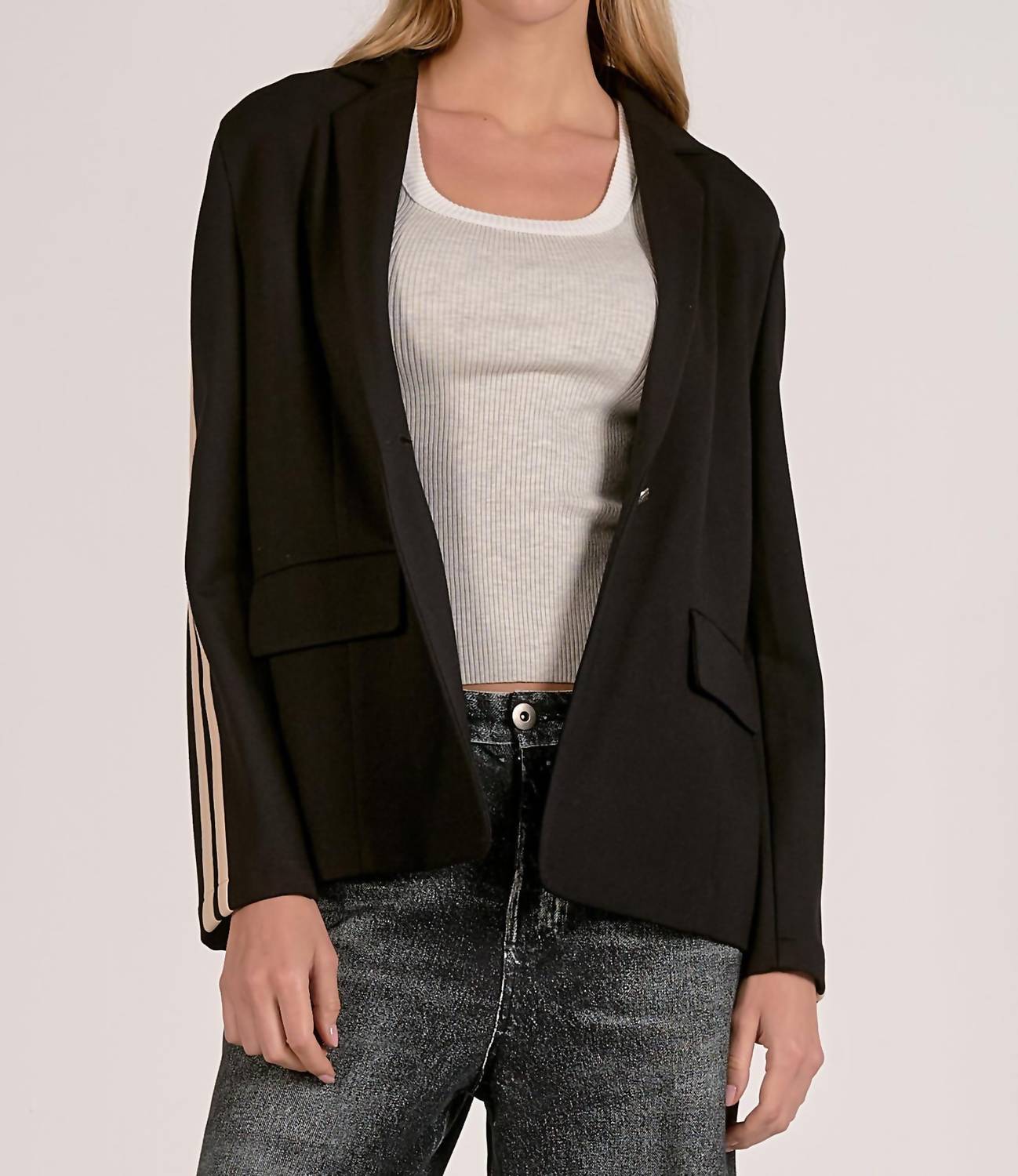 ELAN Track Blazer Jacket in black - women's jacket - alternate view