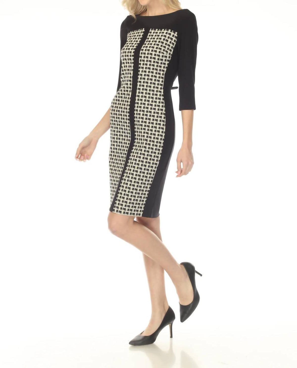 Joseph Ribkoff - Geometric Jacquard Sheath Dress