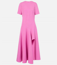 Oscar De La Renta - Draped Wool-blend Midi Dress