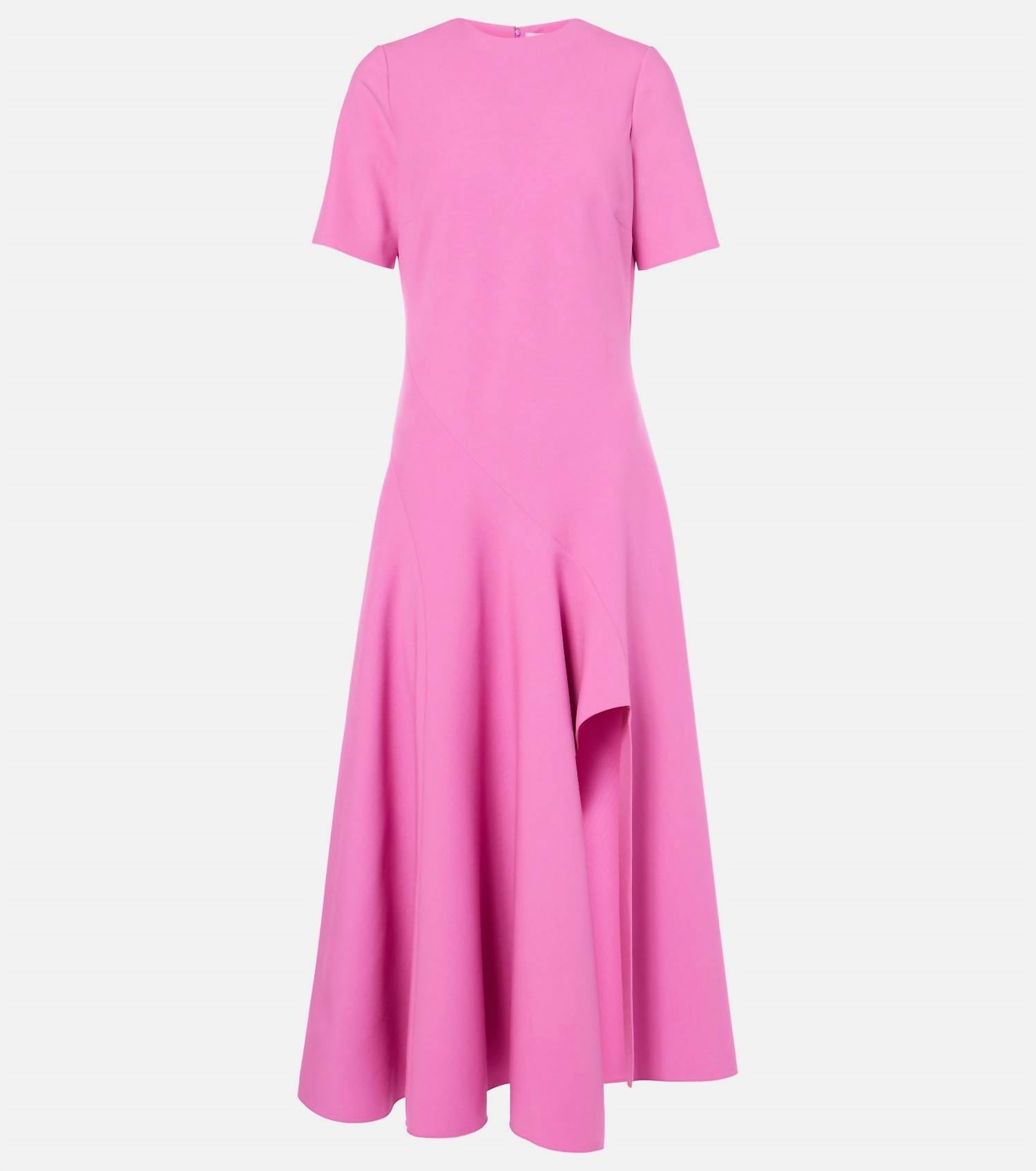 Oscar De La Renta - Draped Wool-blend Midi Dress