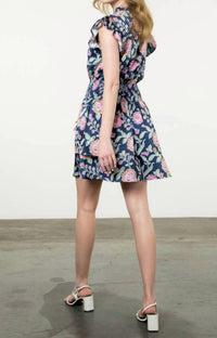 Thml - Smocked Waist Flutter Sleeve Floral Dress
