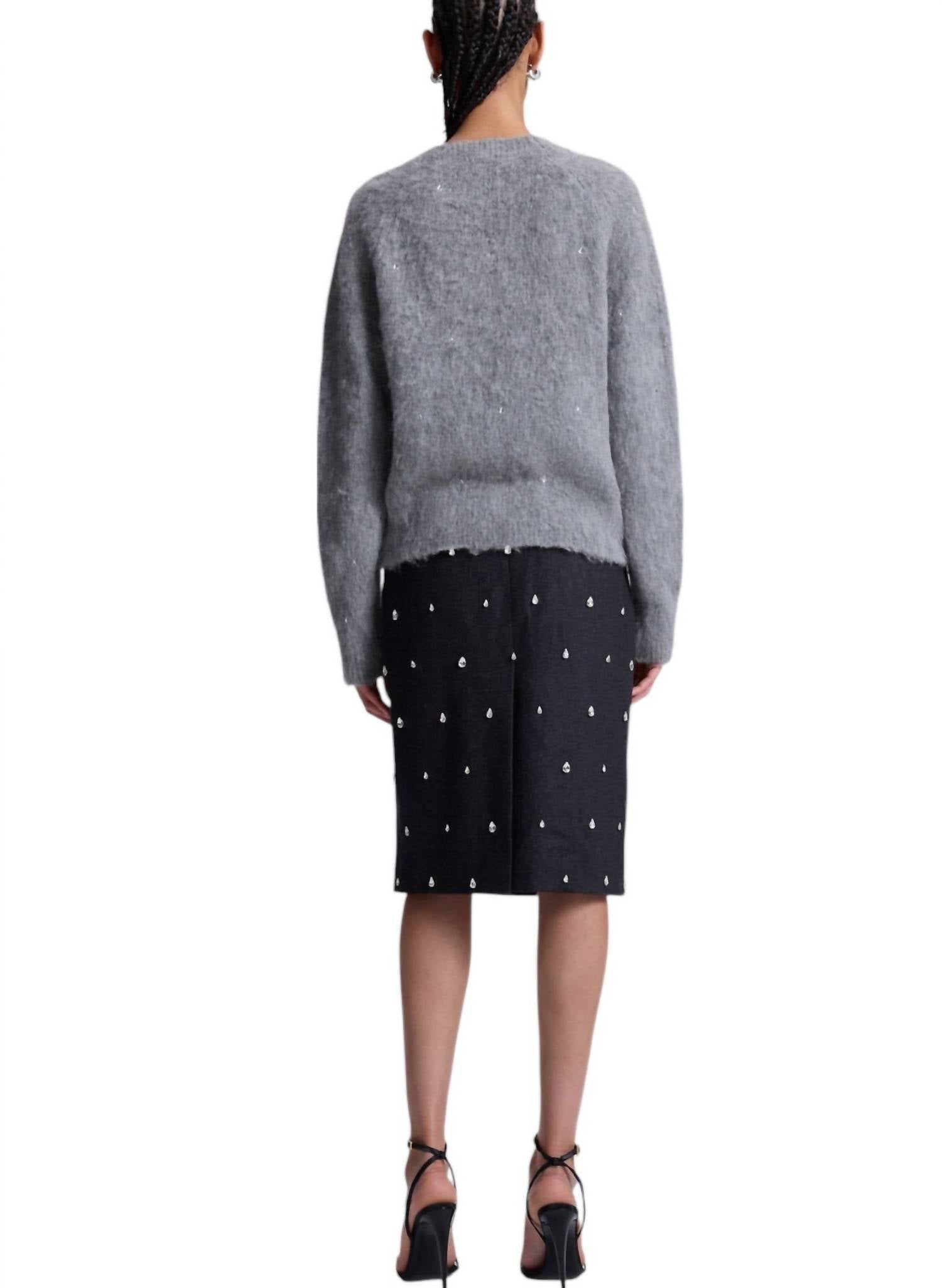A.L.C. - Frankie Wool Cashmere Embellished Sweater