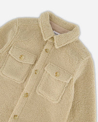 Deux Par Deux - Kids' Flap Pocket Sherpa Shacket