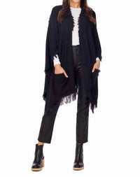 Mudpie - Whit Fringe Open Front Poncho