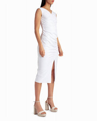 Nicole Miller - Ella Crepe Ruched Midi Dress