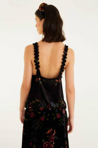 Farm Rio - Belle Garden Scallop Sleeveless Top