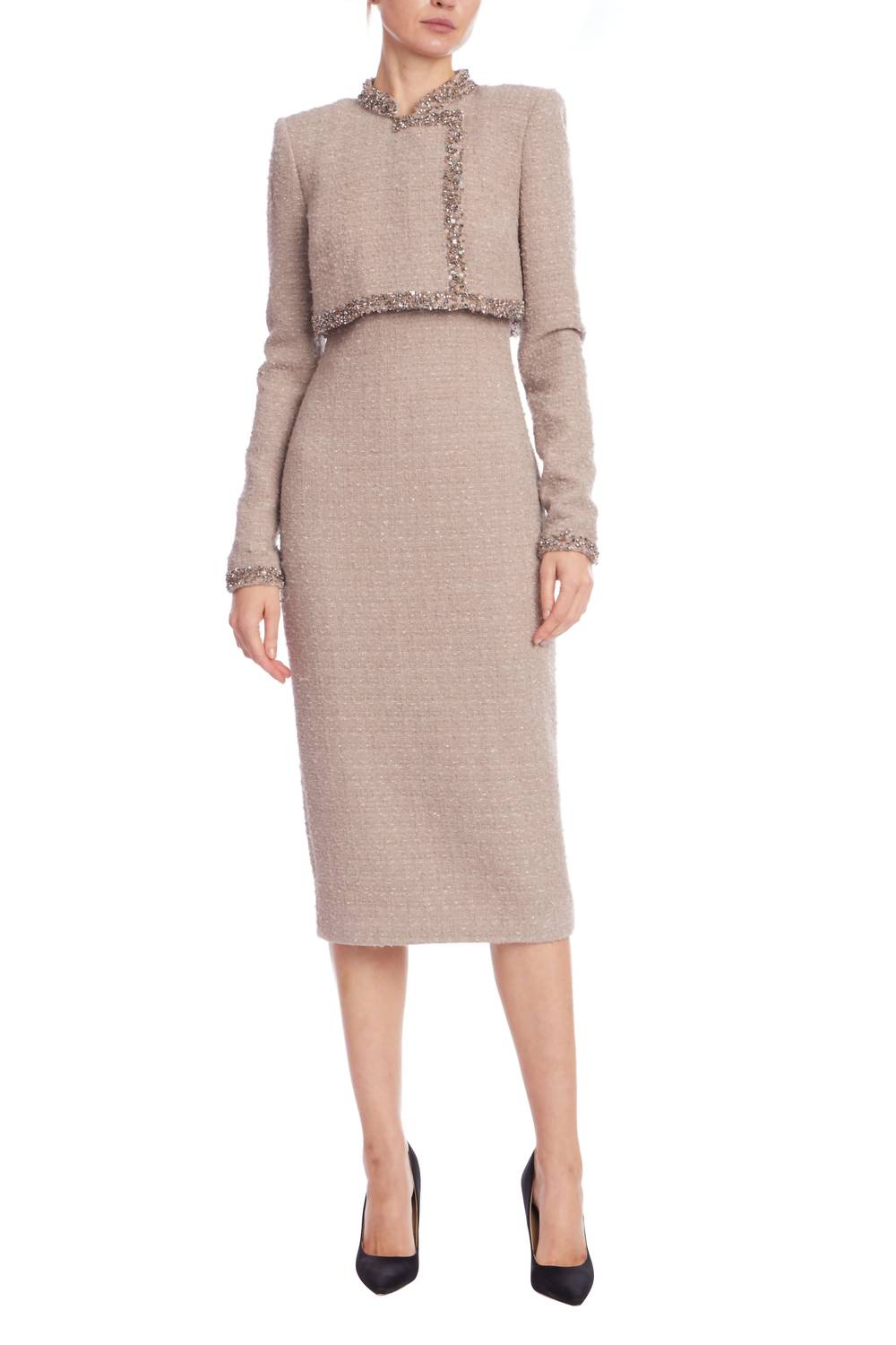 Badgley Mischka - Women's Tweed Sheath Dress