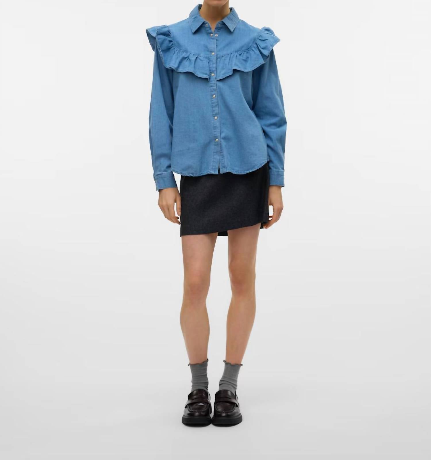 Vero Moda - Muli Denim Long Sleeve Top