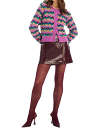 ALLISON NEW YORK Emerson Cardigan in orchid multi - women's cardigan - view 4