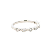 Aamiaa - 0.25 Carat Natural Diamond Bezel & Bar Band Ring - Size 6.5