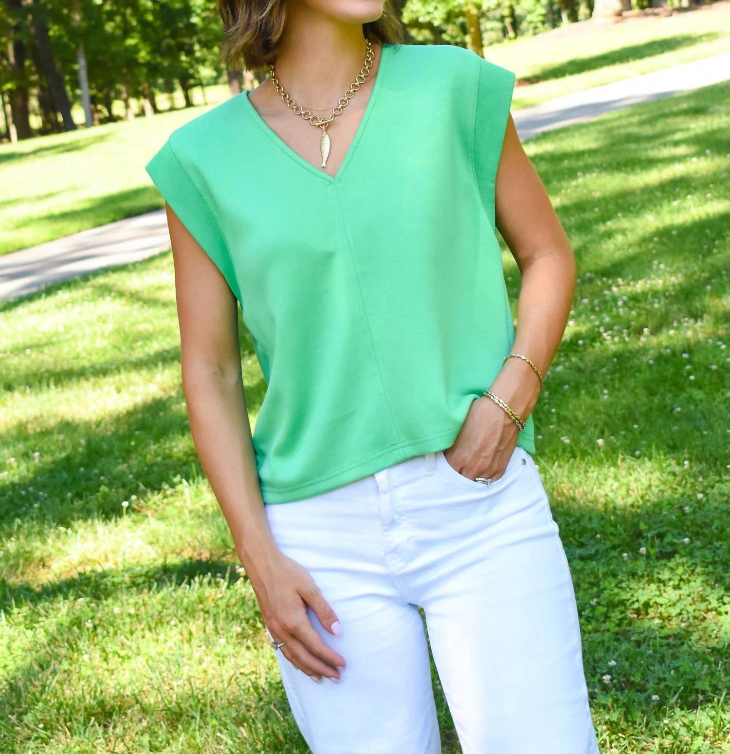 Entro - Bold And Basic V-Neck Top