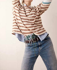 Free People - Nina Stripe Long Sleeve Tee