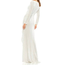 Ieena For Mac Duggal - Long Sequin Long Sleeve Dress